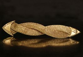 Brosche Gold 18kt Brillanten Unikat Handarbeit CH neu