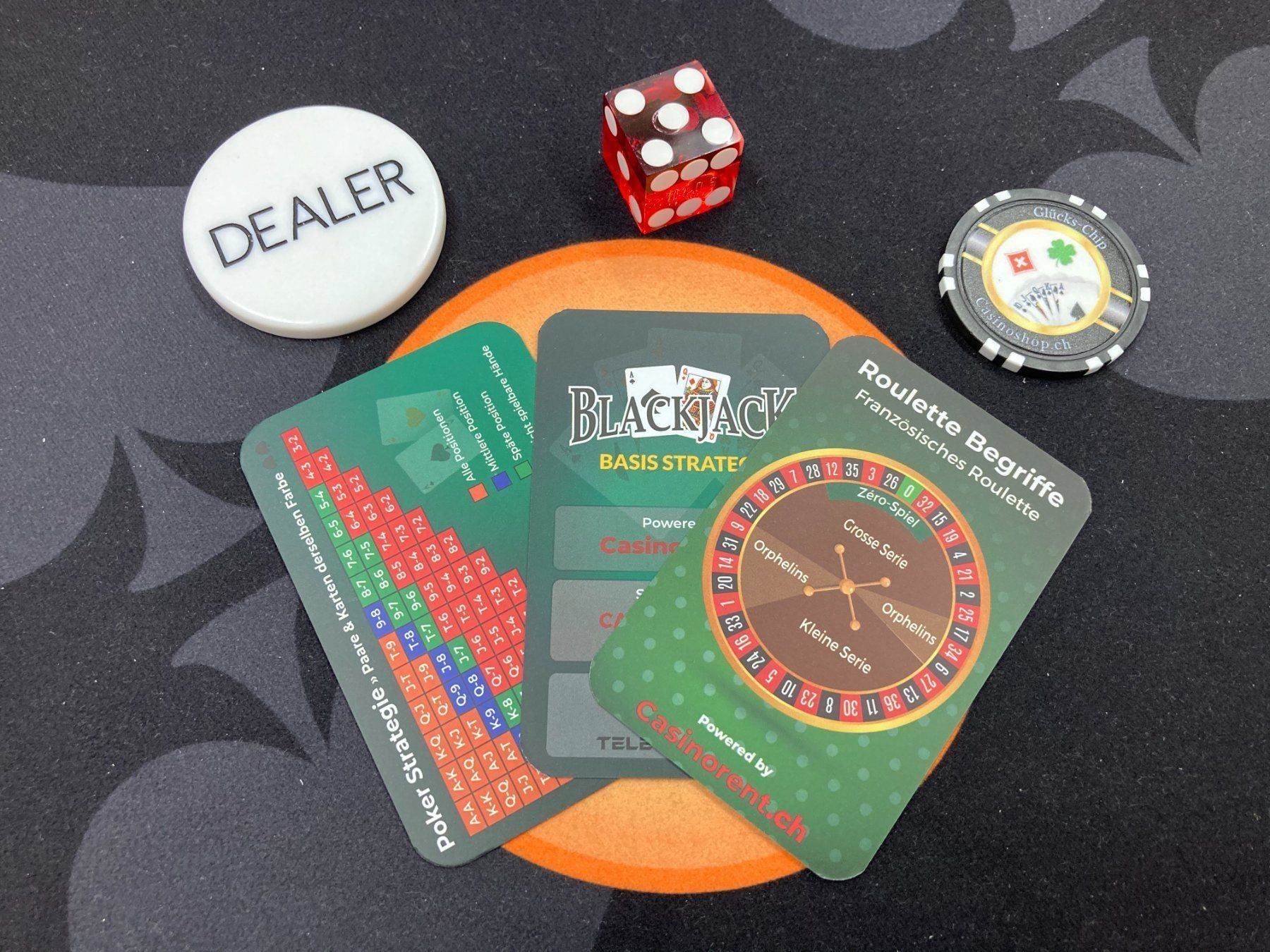 Giochi: Blackjack Basis Strategie Info-Karte – Nuovo (secondo la descrizione) da Zürich venduto da Casinoshop_Schweiz 2