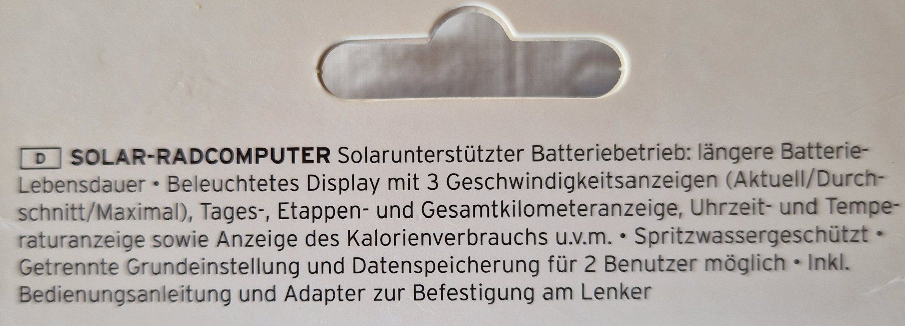 Pezzi di ricambio: Neuwertiger Solar-Radcomputer fürs Velofahren – Nuovo (secondo la descrizione) da Worb venduto da Anne_711 2