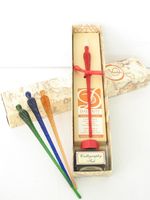 Glasfederhalter mit Tinte - Grün