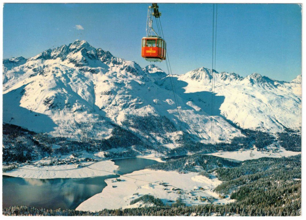 Cartoline postali: Silvaplana - Luftseilbahn Corvatsch – Usato da Binningen venduto da Mountainrider