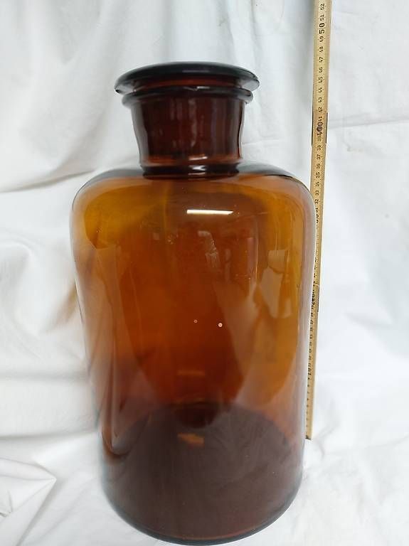 Accessori da laboratorio: Apothekerflasche Braunglas original Glasstopfen – Usato da Münchenstein venduto da Letan