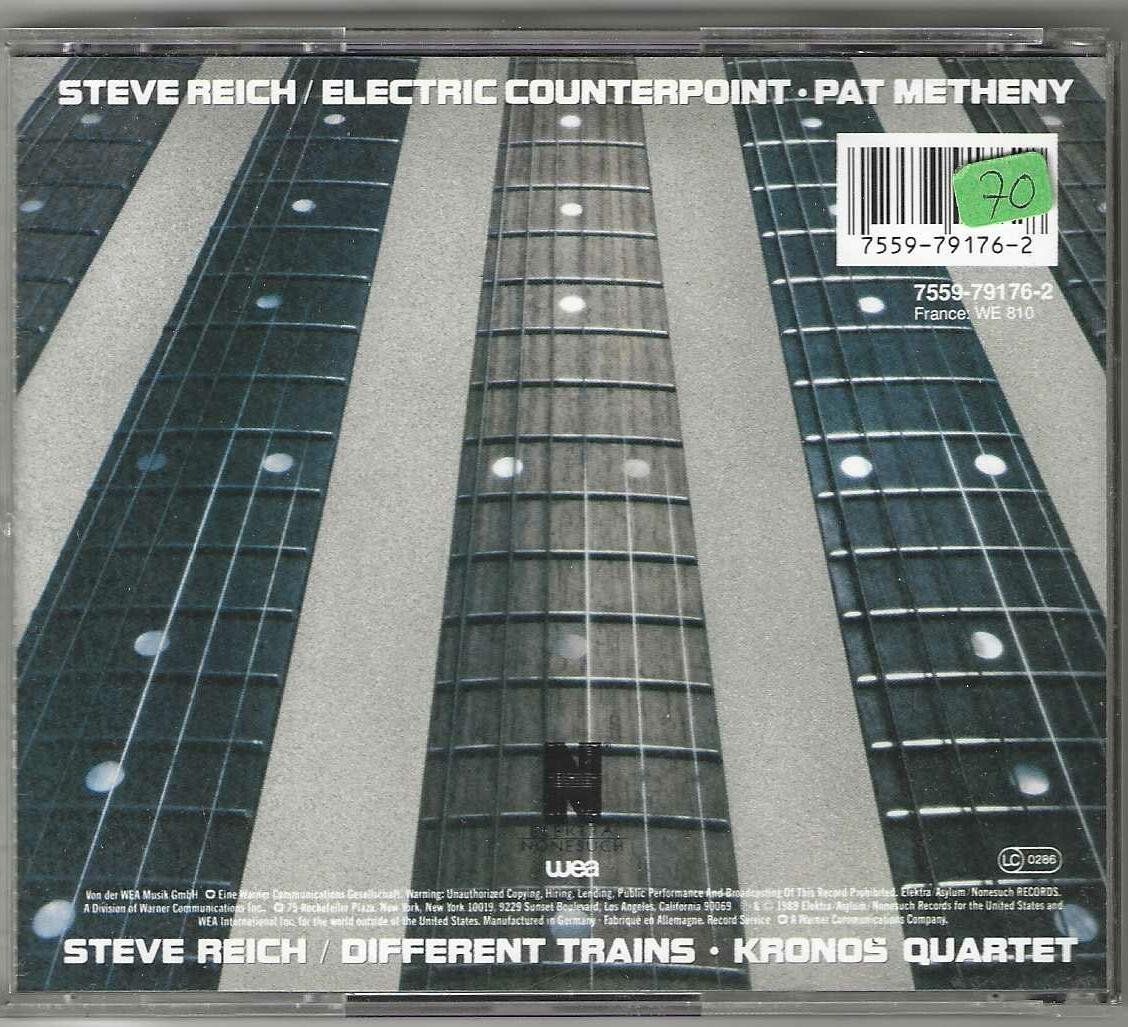 CDs: Steve Reich / Kronos Quartet / Pat Metheny – Different Train – Gebraucht aus Genève von CDLPBookS 1