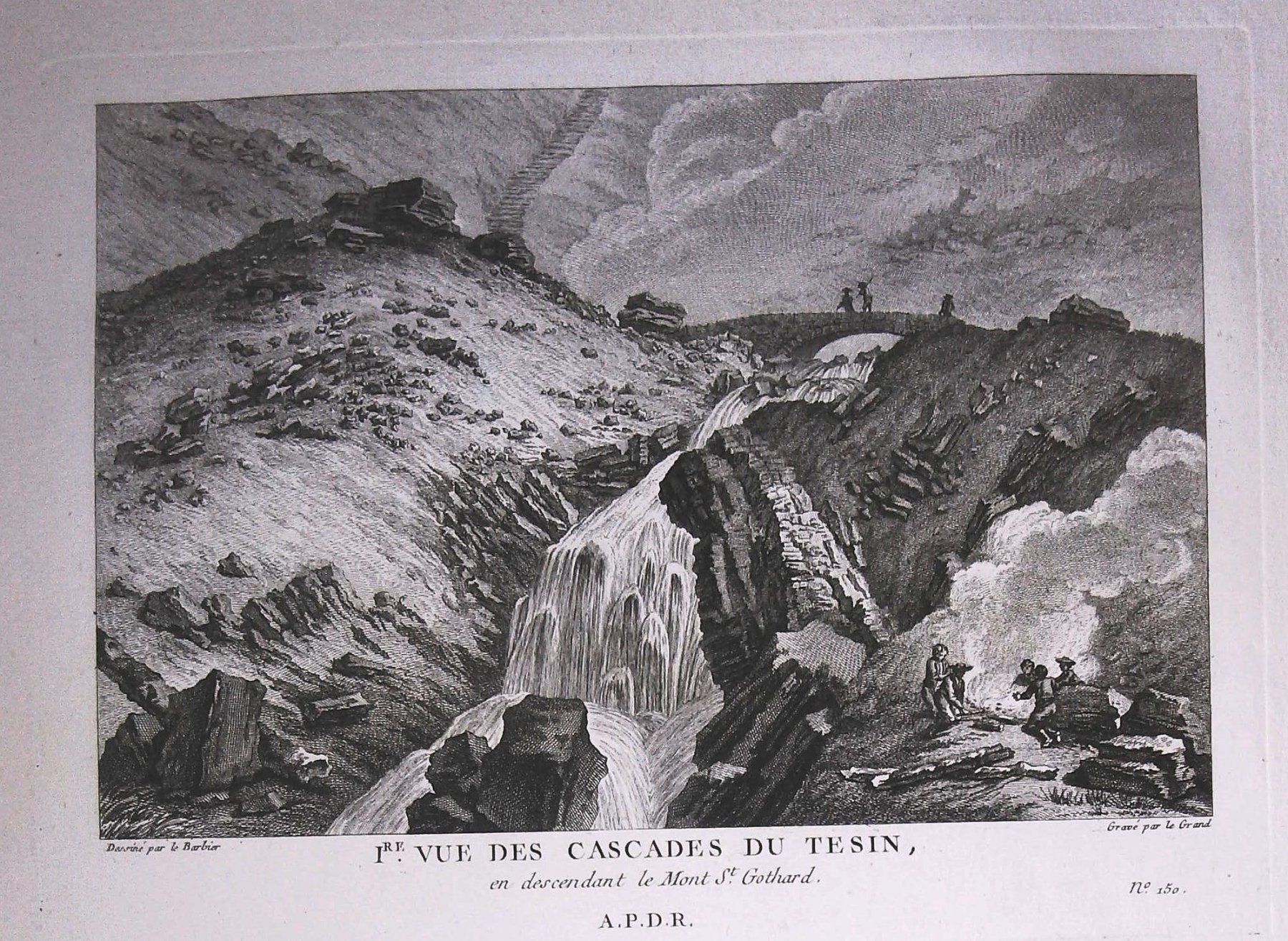 Incisioni: Leventina 2 Originalkupferstiche 1780 – Usato da Rafz venduto da Helvet32 1