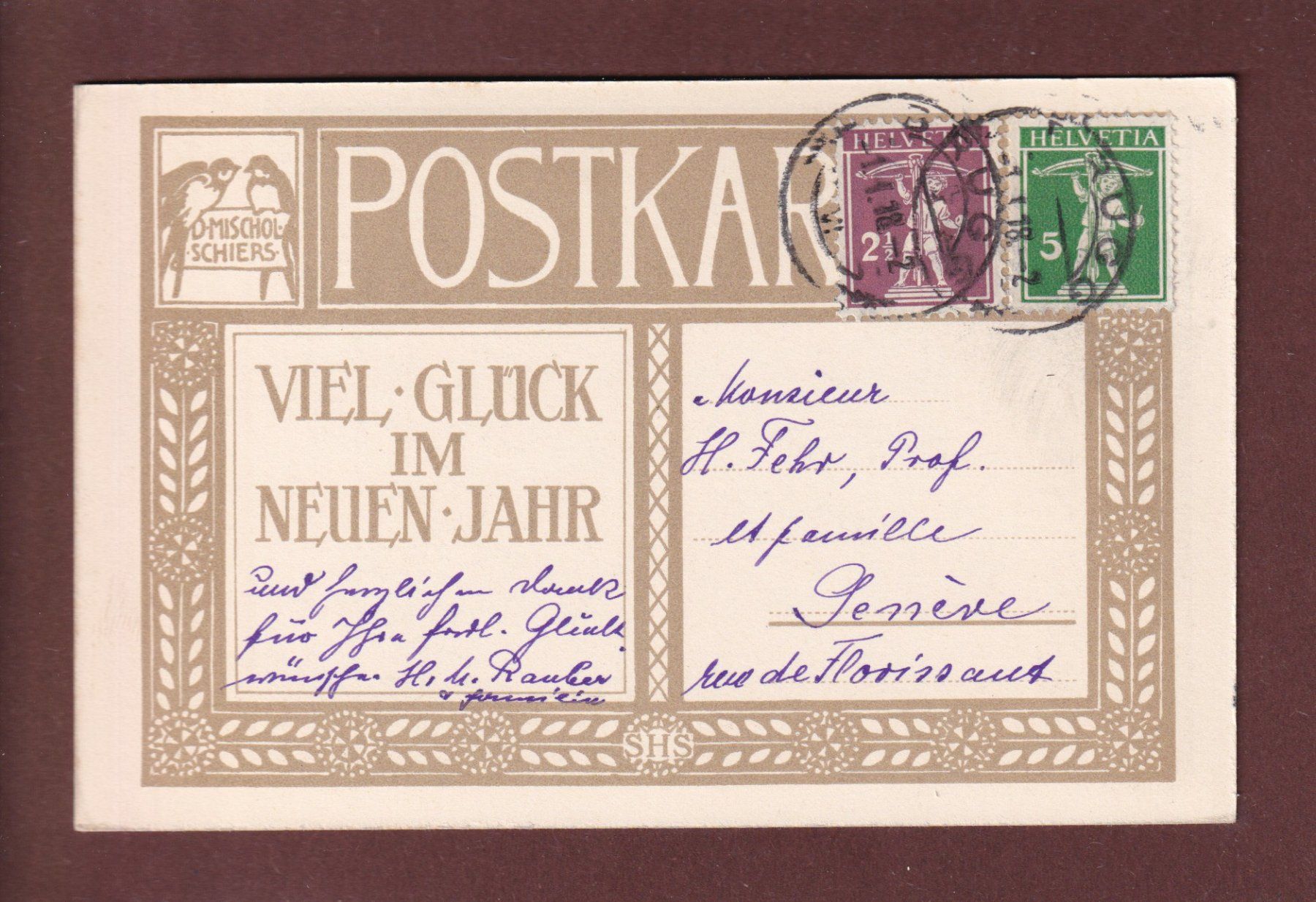 Cartoline postali: GRAUBÜNDEN - Bergdorf im Winter - 1918 – Usato da Pully venduto da nicecards 1