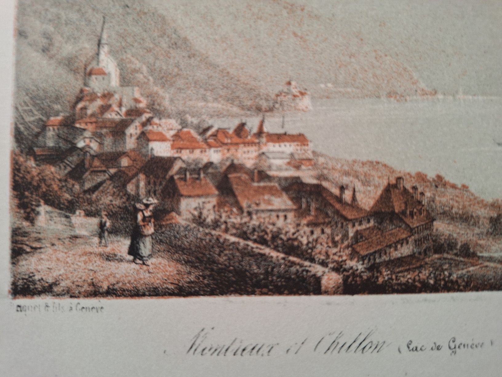 Grafica & Litografie: MONTREUX ET CHILLON – Usato da Bevaix venduto da bohrap 1