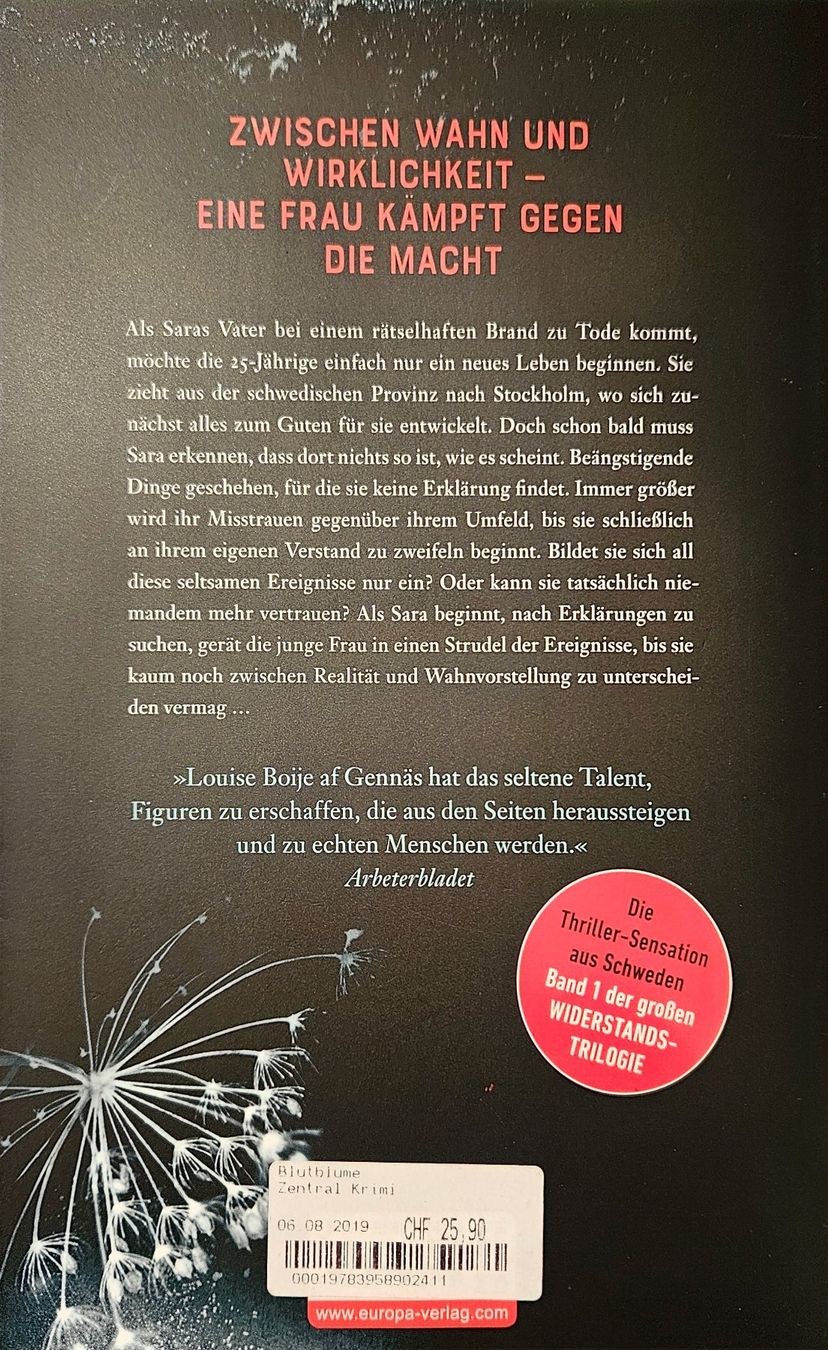 Libri: Louise Boije af Gennäs - Blutblume – Usato da Hinwil venduto da brucha01 1