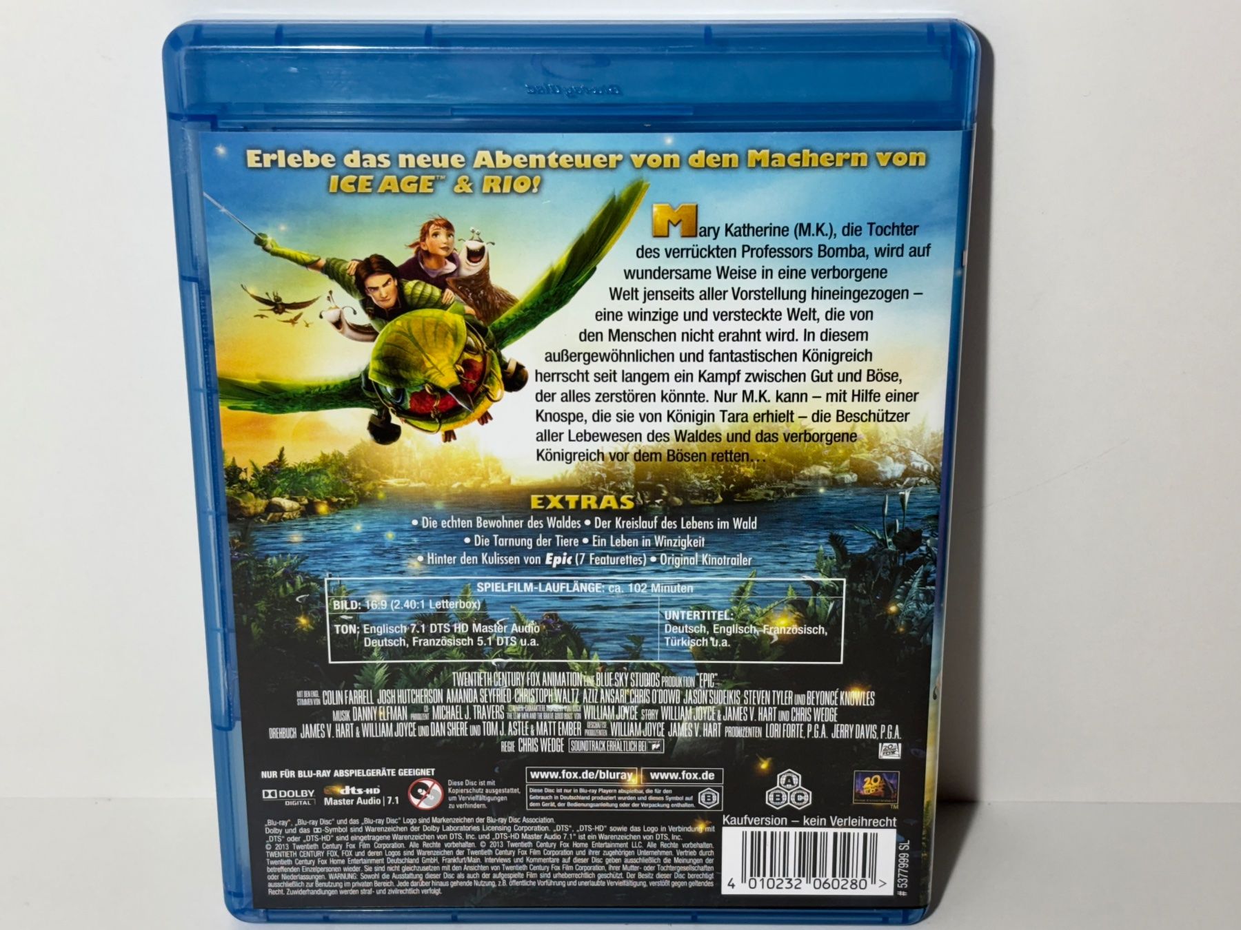 Tutti i DVDs: Epic - Verborgenes Königreich Blu Ray – Usato da Wilderswil venduto da Sstriker 1