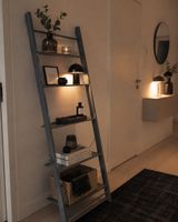 Cooles Leiterregal grau aus Holz 5 Bretter guter Zustand