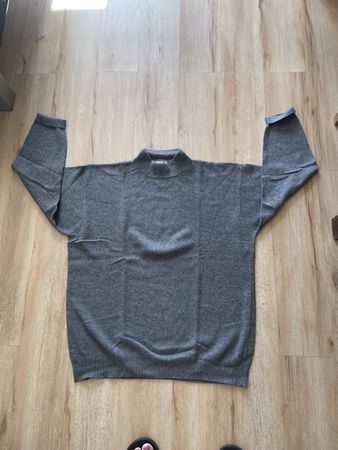 Pull Sabrina col montant gris L unisexes55% laine  fine 45% 