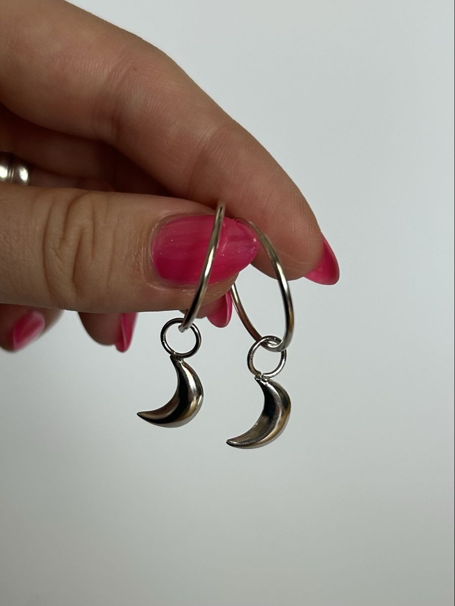 Orecchini pendenti & Orecchini a lobo: Vintage Ohrringe mit Mond Anhängern – Usato da Bern venduto da Ilikebluegems 1