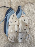 SET 3 Stück Liewood Lätzchen Bib Auffangtäschen blau beige