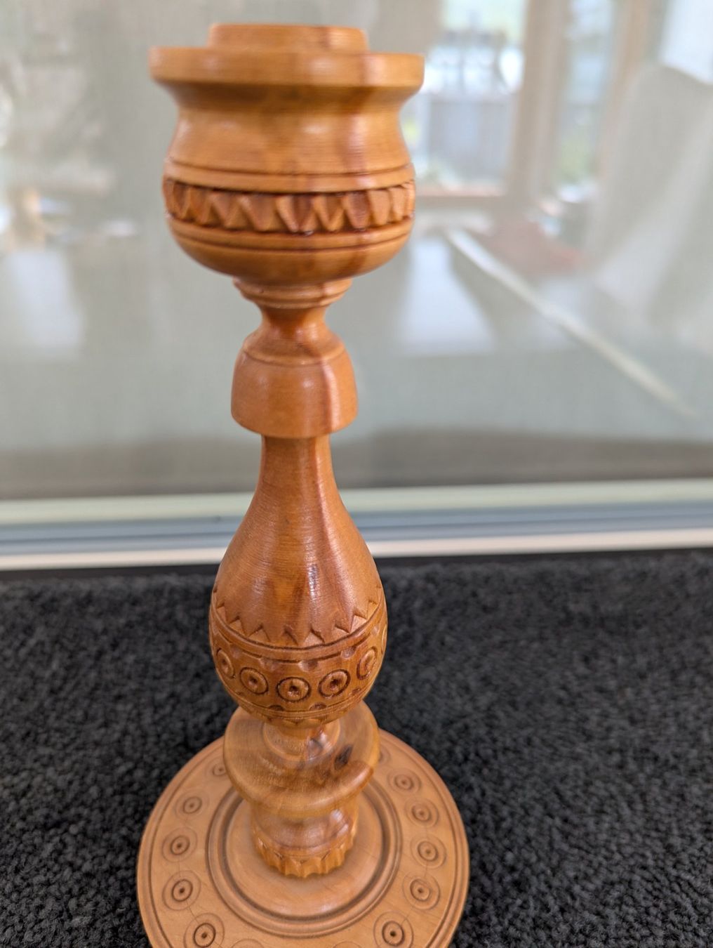Portacandele: Vintage - ukrainischer Holz Kerzenständer – Usato da Ormalingen venduto da marithias23 2