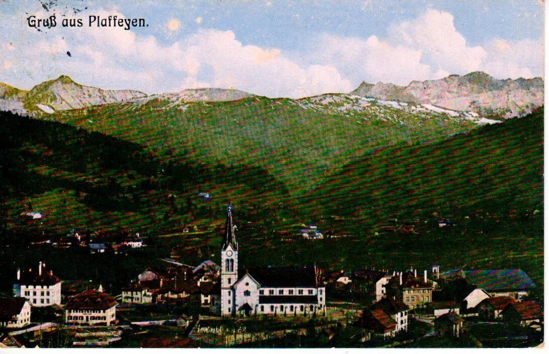 Cartoline postali: Gruss aus Plaffeyen  1911 – Usato da Wolhusen venduto da Curver9