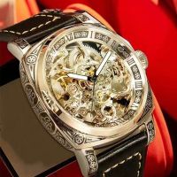 Edle Skelett Automatik Uhr Armbanduhr Herrenuhr Automatikuhr