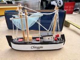 Kleines Deko-Holzschiff „Chioggia“ Fischerboot fli