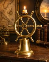 Chandelier vintage laiton massif gouvernail de bateau,marine