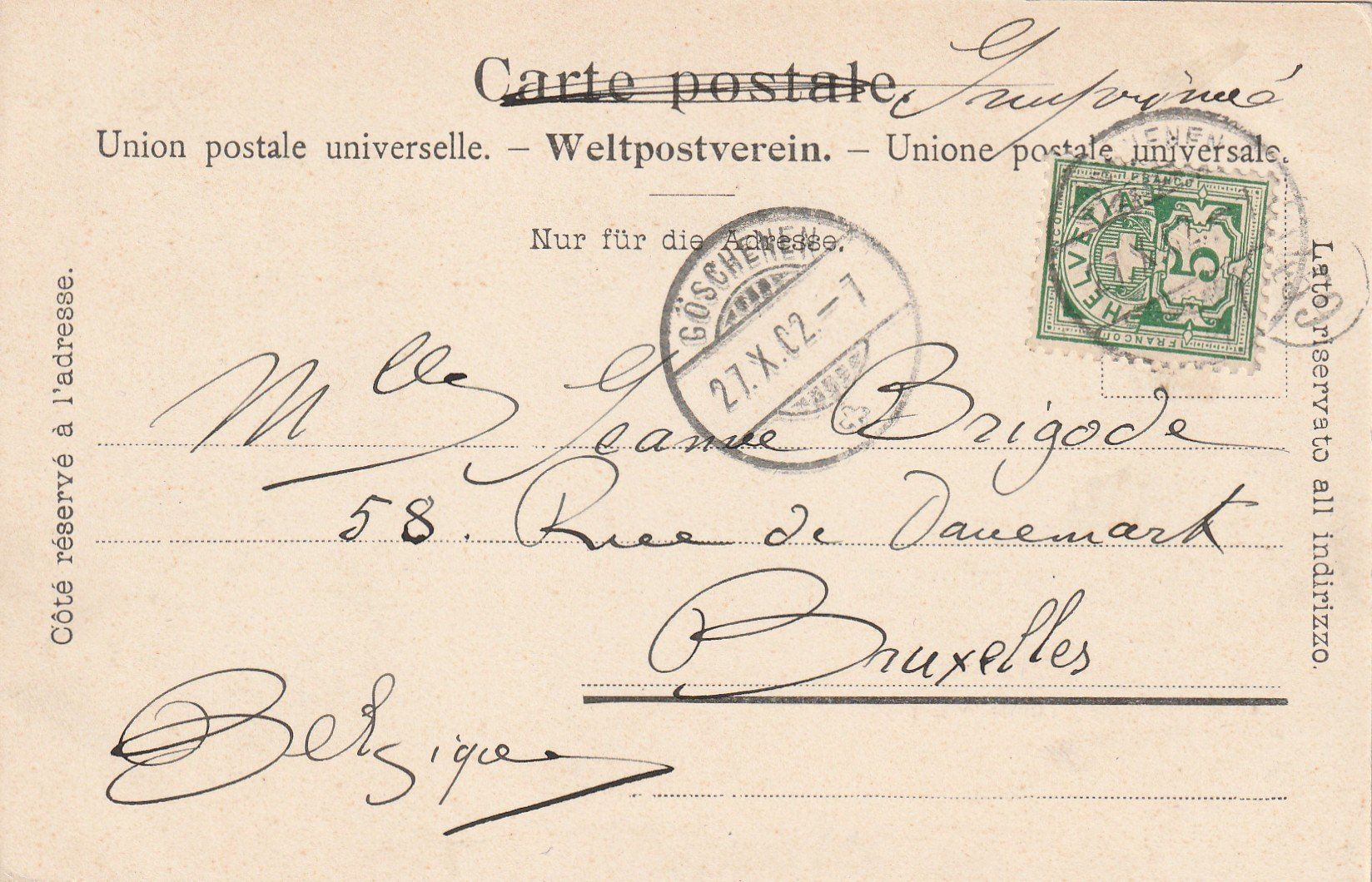 Cartoline postali: Gotthard Tunnel mit Expresszug – Usato da Rorschacherberg venduto da fratovi2 1