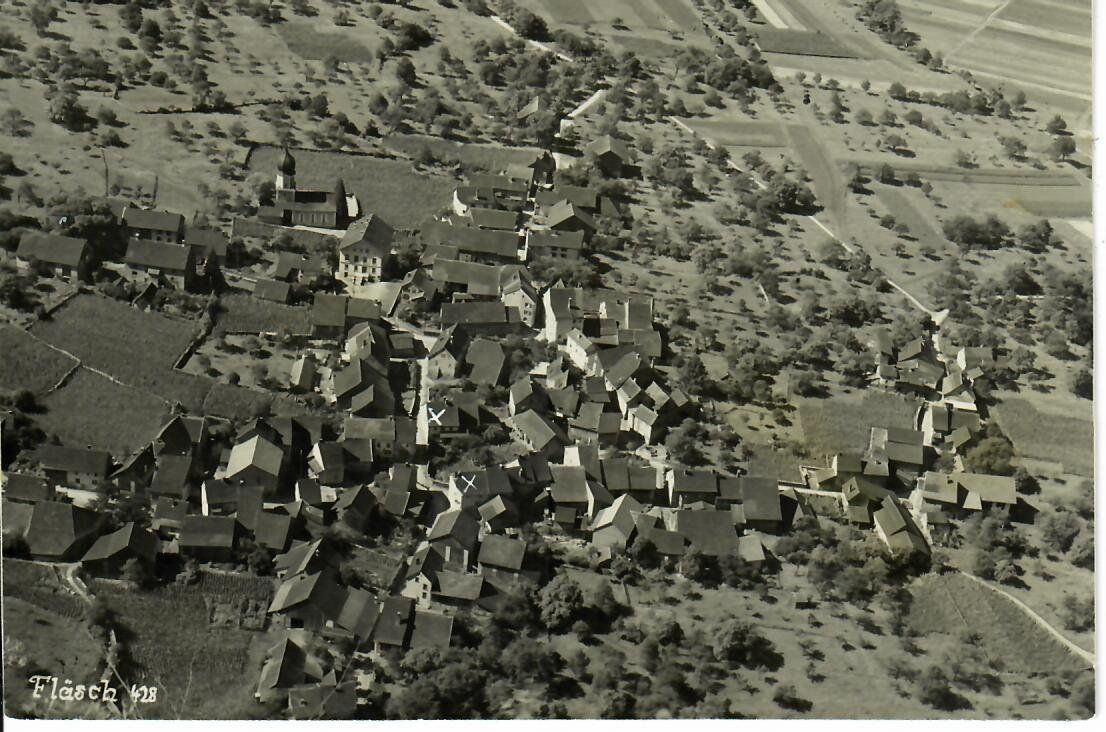 Cartoline postali: Fläsch - Flugaufnahme 1941 – Usato da Hochdorf venduto da Ziegel-16