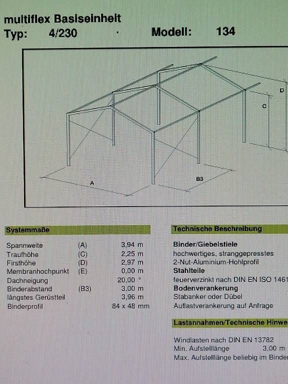Tende & Padiglioni: Losberger P 9 4 x18 meter – Usato da Winterthur venduto da subi2012
