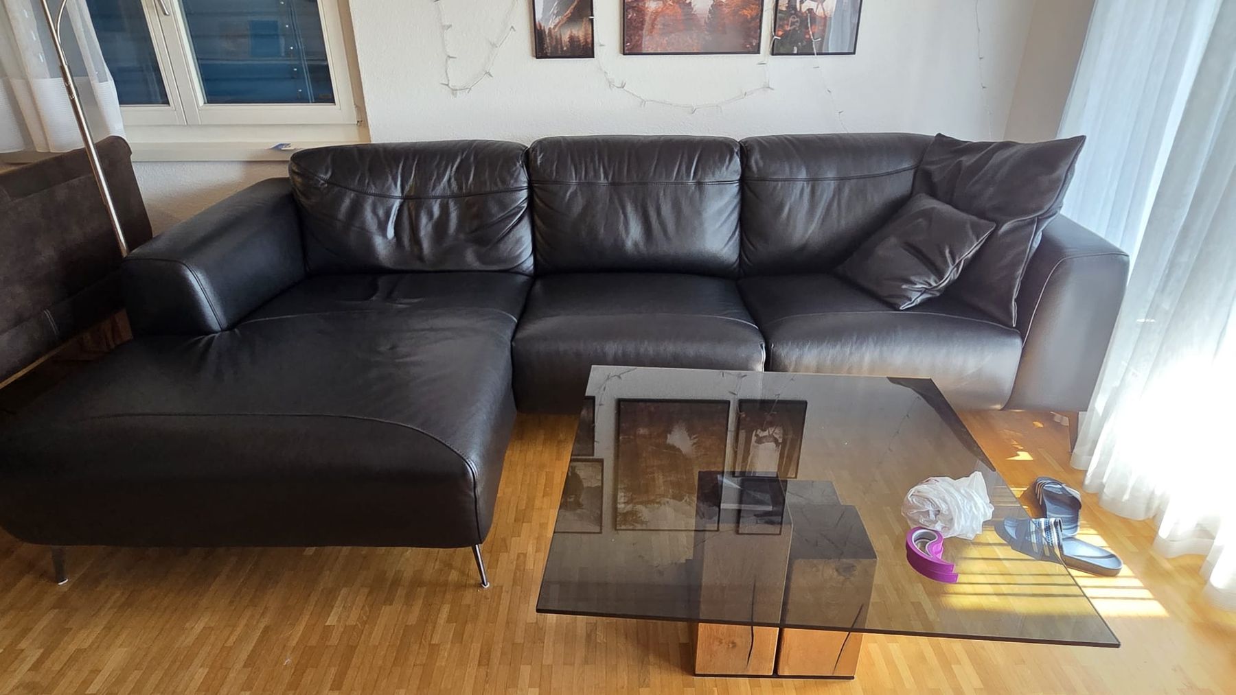 Divani: Sofa Milano Echtleder schwarz – Usato da Guntershausen venduto da TSV94