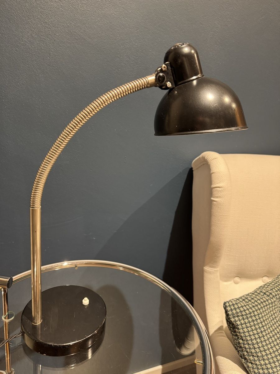 Lampade: Kaiser Idell Schwanenhalslampe, schwarz original – Usato da Schaffhausen venduto da Mano99 1