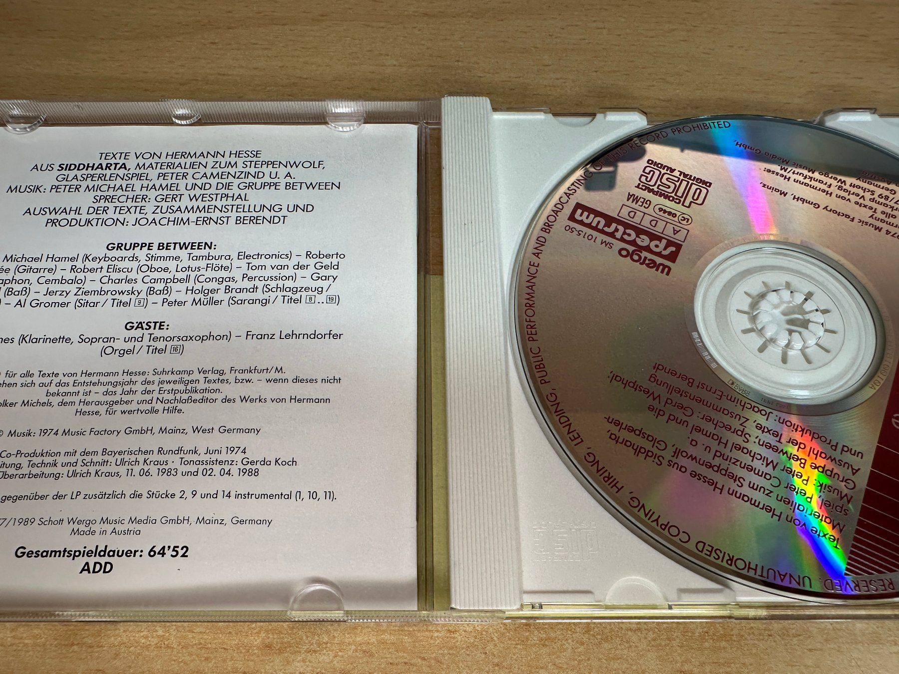 CD: B7 Peter Michael Hamel und Die Gruppe Between Hesse Between – Usato da Rikon im Tösstal venduto da Alpenmutz 2