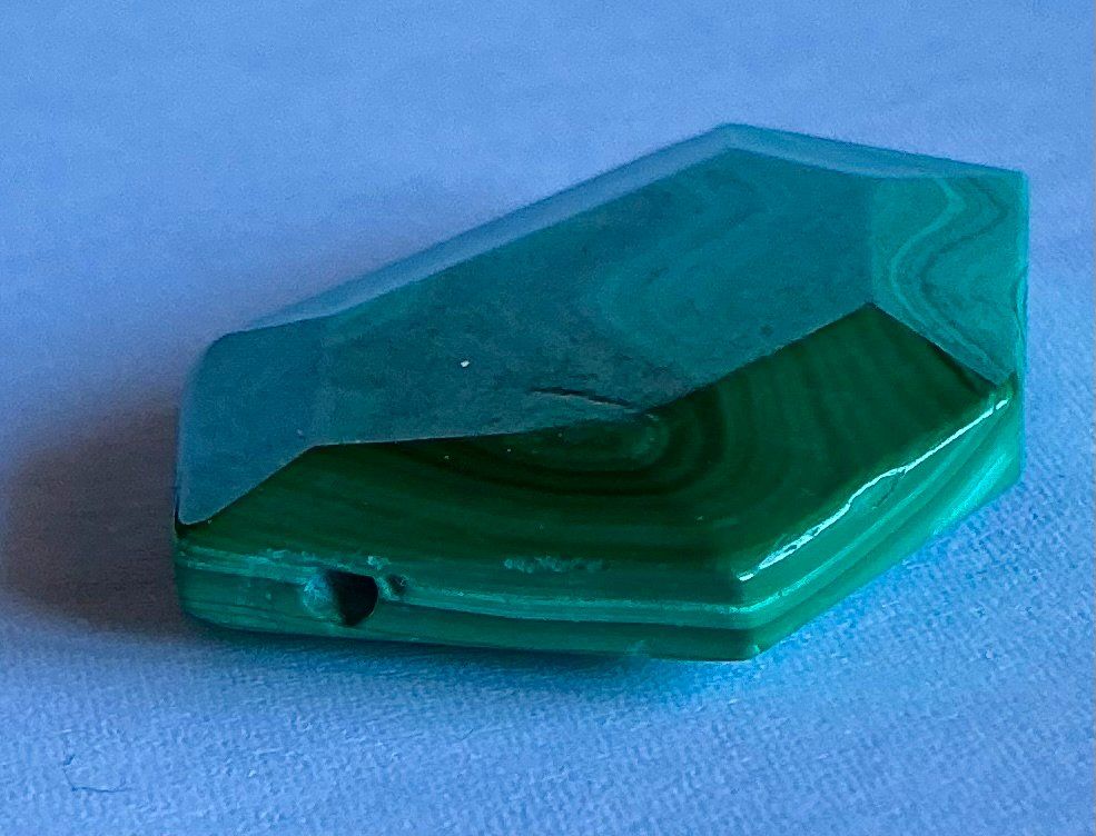 Ketten: 2  STEINE FÜR KETTE EDELSTEINKETTE  MALACHIT 100% ECHT GROSS – Neu und originalverpackt aus Berg TG von magginello 1