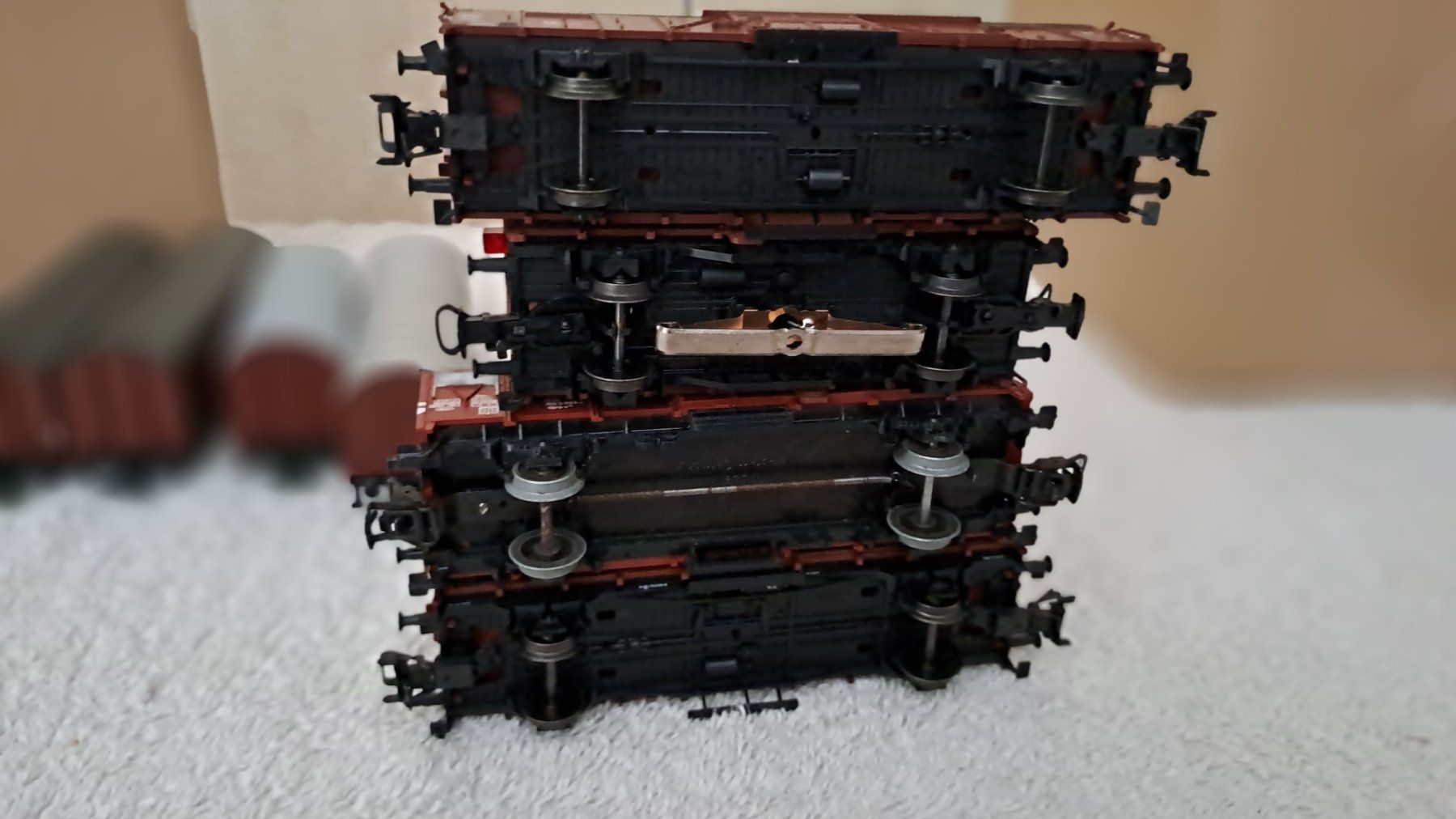 Märklin Modellini di ferrovie: ärklin 8 Güterwagen H0 WS/38 – Usato da Winterthur venduto da Riebeli333 6