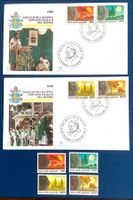 1990  Vatikan FDC + Serie ** Flugpost  Papst Johannes II