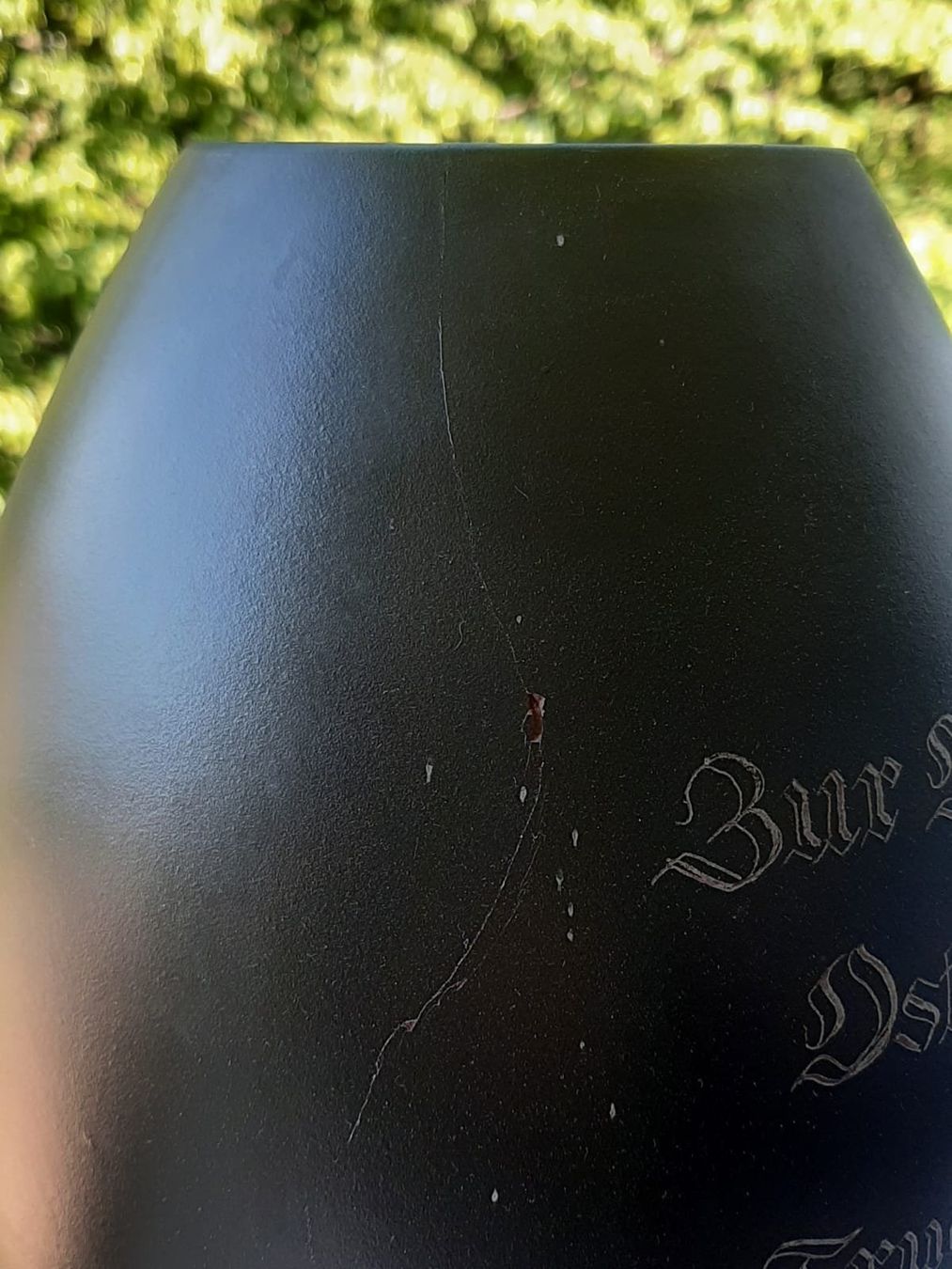 Vasi & Recipienti: Grosse Vase mit eingraviertem Reiher – Difettoso da Sissach venduto da ruminative 2