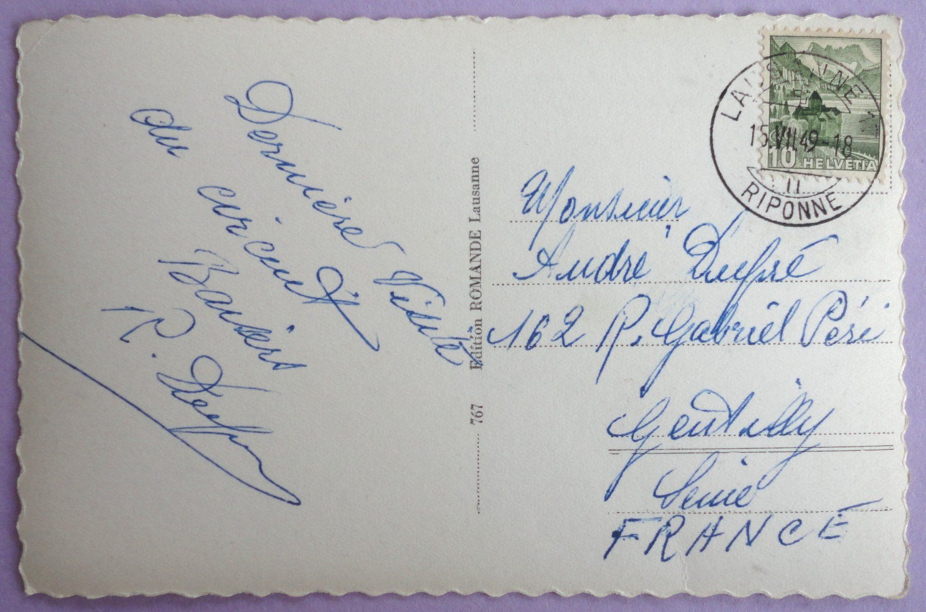 Cartoline postali: Lausanne - Multivues – Usato da Fétigny venduto da Billy2miny 1
