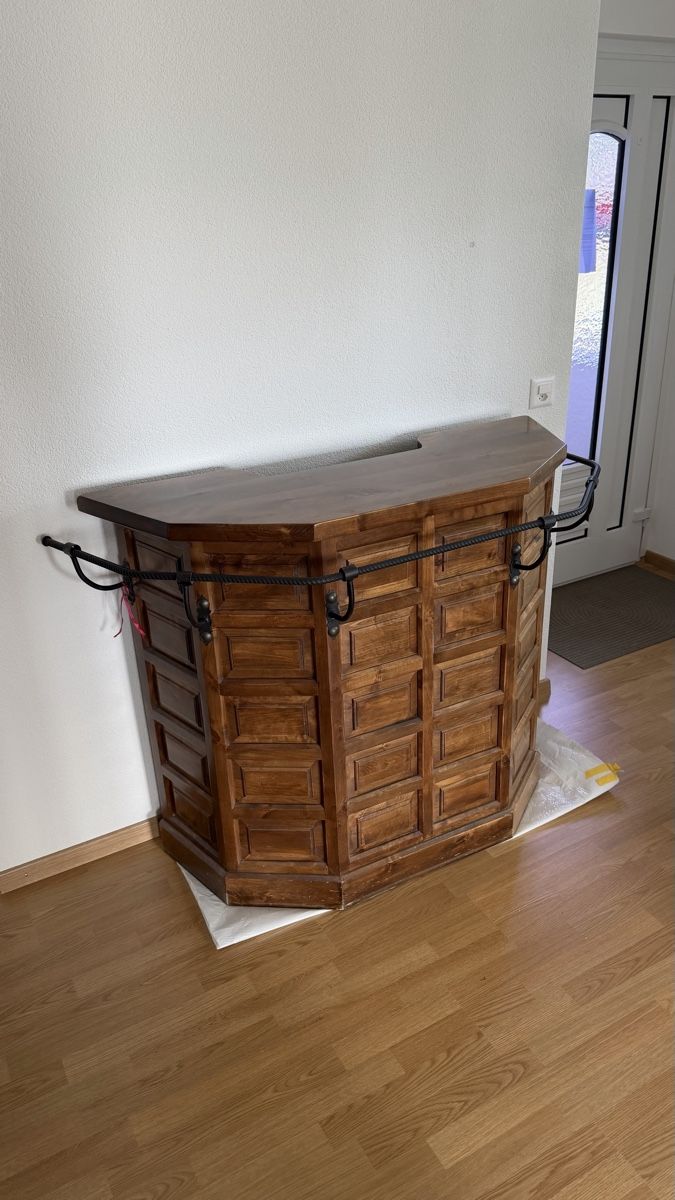 Allestimento di negozi e stand fieristici: Antike Bar aus Massivholz – Usato da Feuerthalen venduto da k8701 6
