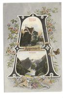 Appenzell - Dorf AI Buchstaben-AK - Schloss - Seealpsee 1903