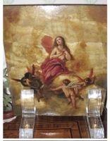 Old master painting on Alabaster double face