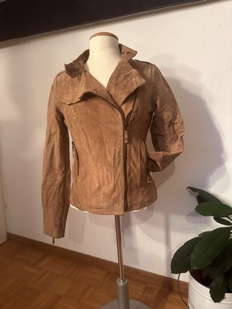 Wildlederjacke "Vintage" Gr. 38, beige