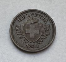 1884 1 Rappen unz