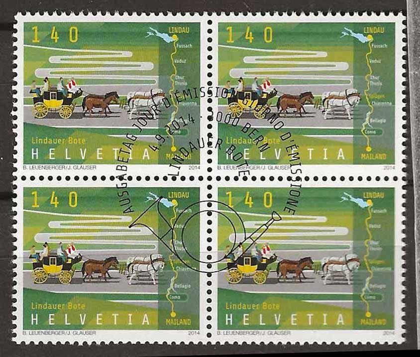 Alle Briefmarken: B1525 - Messager de Lindau B4 1er jour – Gebraucht aus Trélex von Phil_Albert
