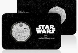 UK - 50 Pence - R2-D2 and C-3PO 2023 UNC Card