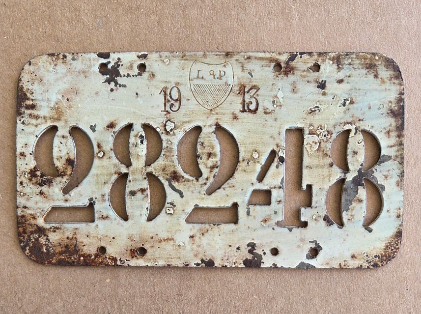 Sachs Insegne: Velonummer VD 1913 Plaque Velo – Usato da Schenkon venduto da Uhu007