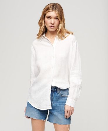 Superdry -  Boyfriend Casual Leinen Hemd - Grösse 36