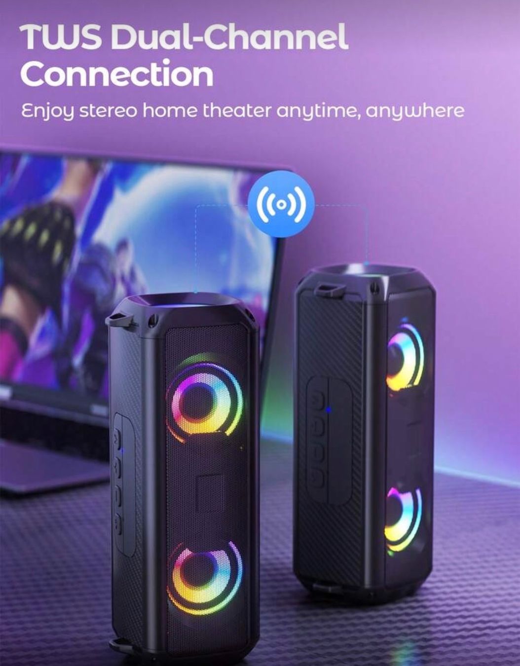 Lautsprecher: Bluetooth Lautsprecher mit RGB Lichteffekt – Neu und originalverpackt aus Emmenbrücke von ShopDirect 3