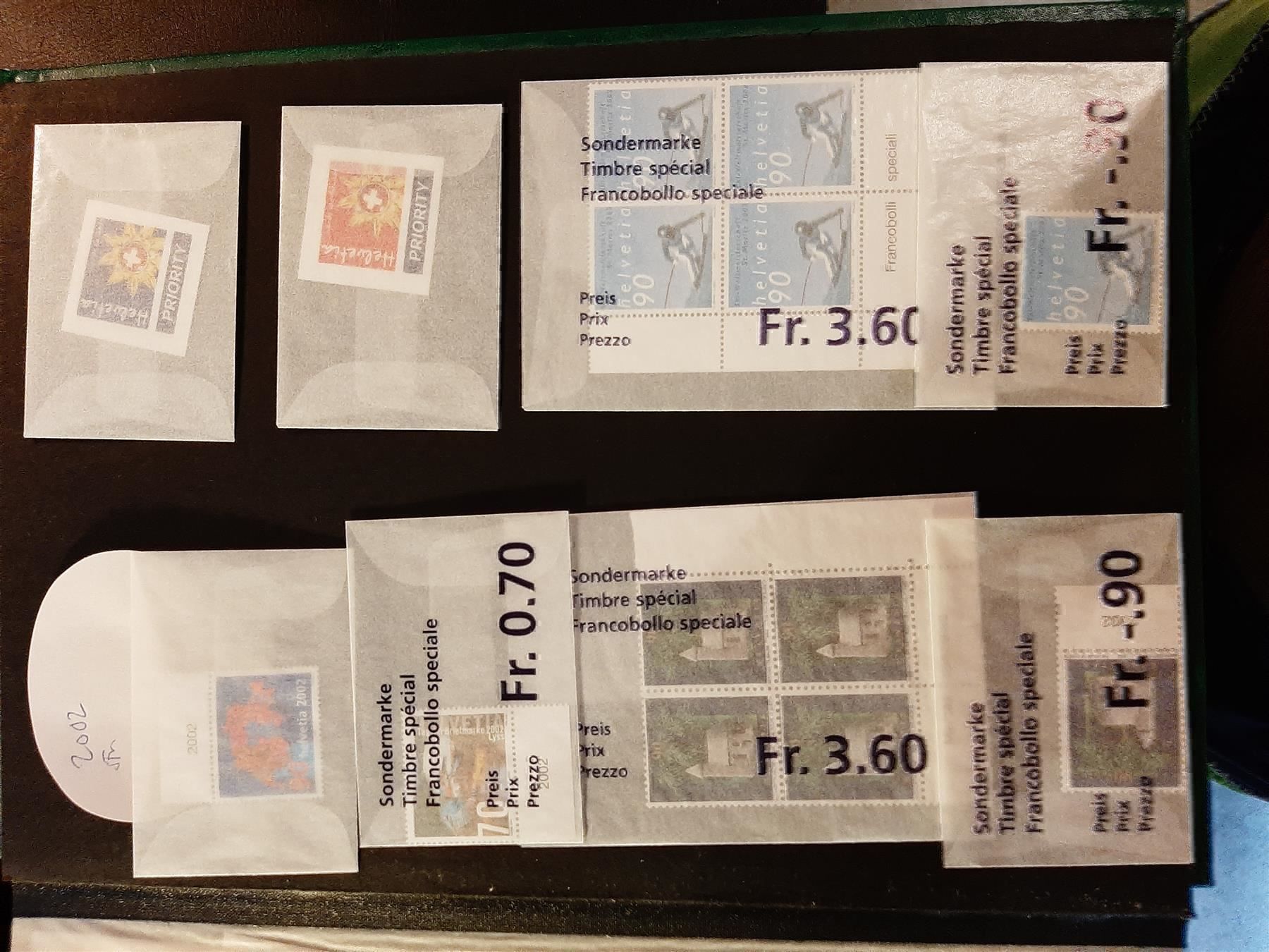 Tutti i francobolli: 2002 Diverse Briefmarken  Postfrisch – Nuovo (secondo la descrizione) da Affoltern am Albis venduto da Andrezc
