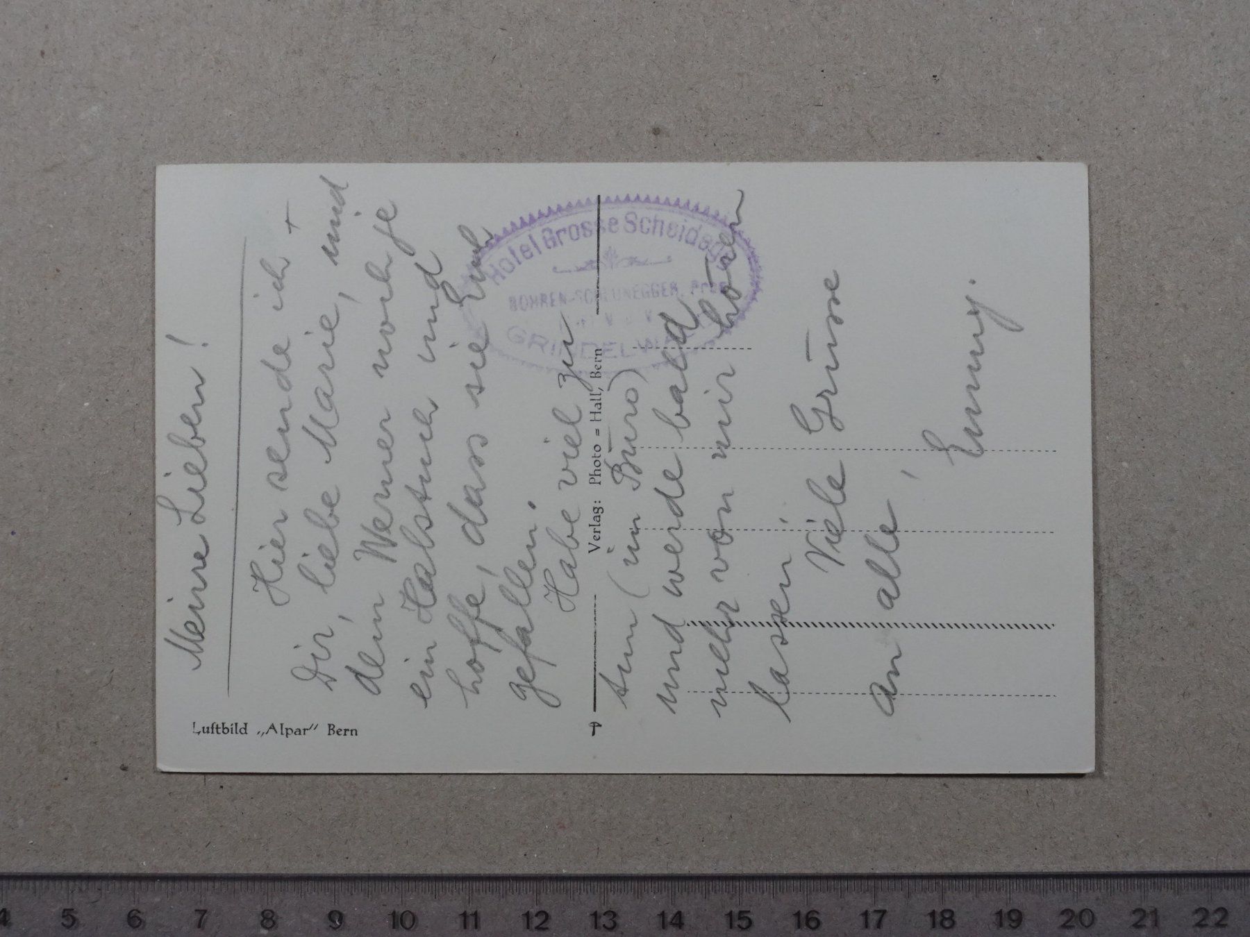 Cartes postales: Hotel Grosse Scheidegg ob Grindelwald – D'occasion à Lenzburg par fh1 1