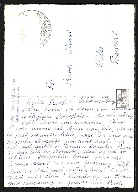 Cartoline postali: Schwellbrunn, Ortsansicht gegen Säntis – Usato da Berlin venduto da bartko-reher 1