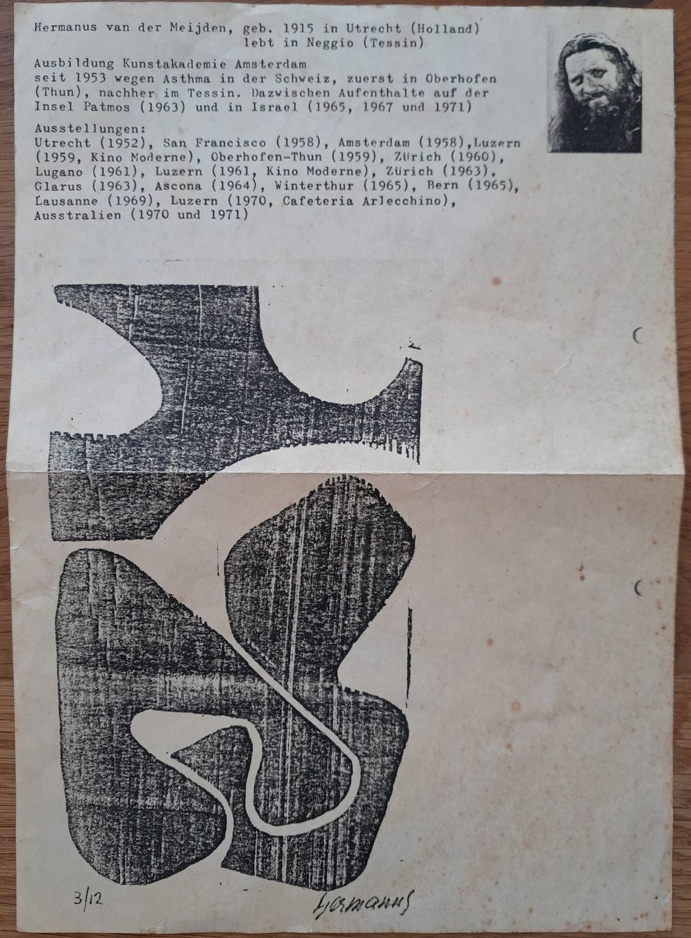 Dipinti: VAN DER MAYDEN Hermanus - 1967 – Usato da Gordola venduto da Quimm 2