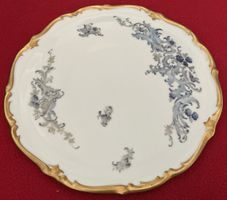 Porzellanteller Rosenthal mit Goldrand blaues Dekor