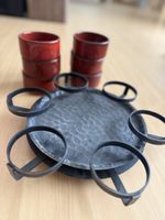 Schälchen-Set mit Platte, rot