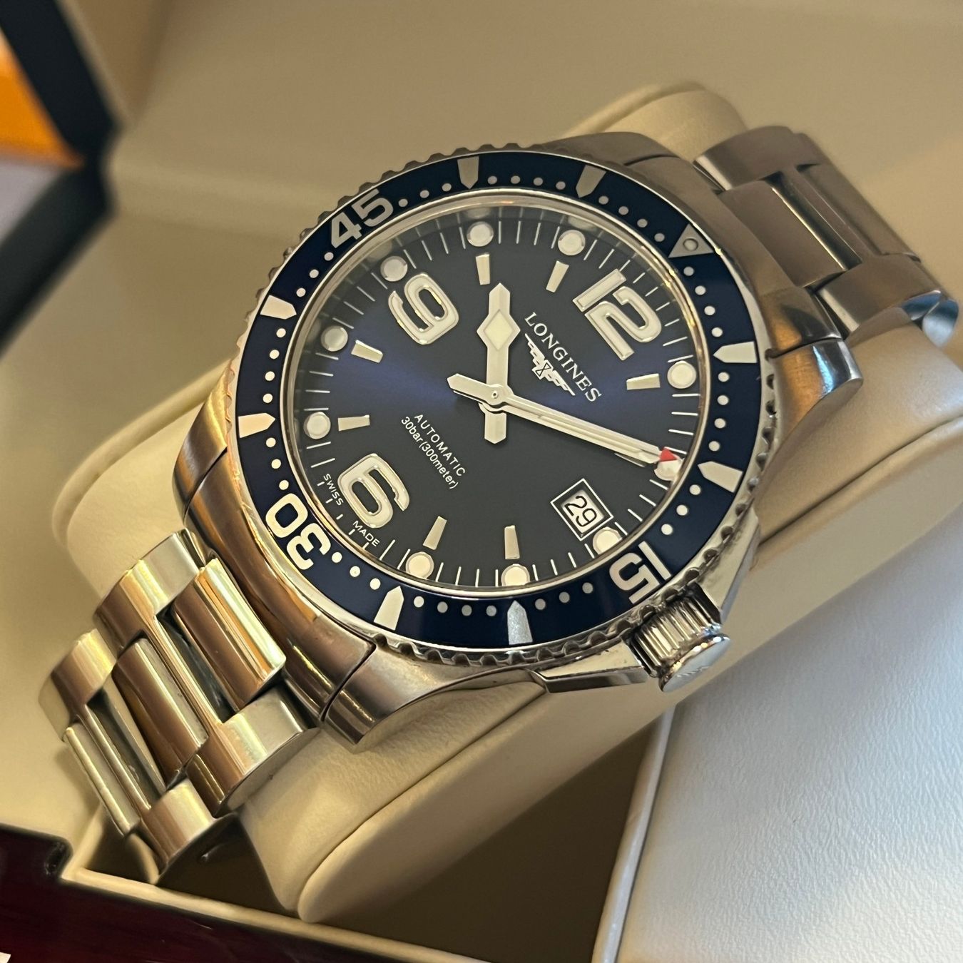 Longines Orologi: Longines HydroConquest Automatic Blue Dial Full Set L3.741.4 – Usato da Carouge GE venduto da Watchaser 8