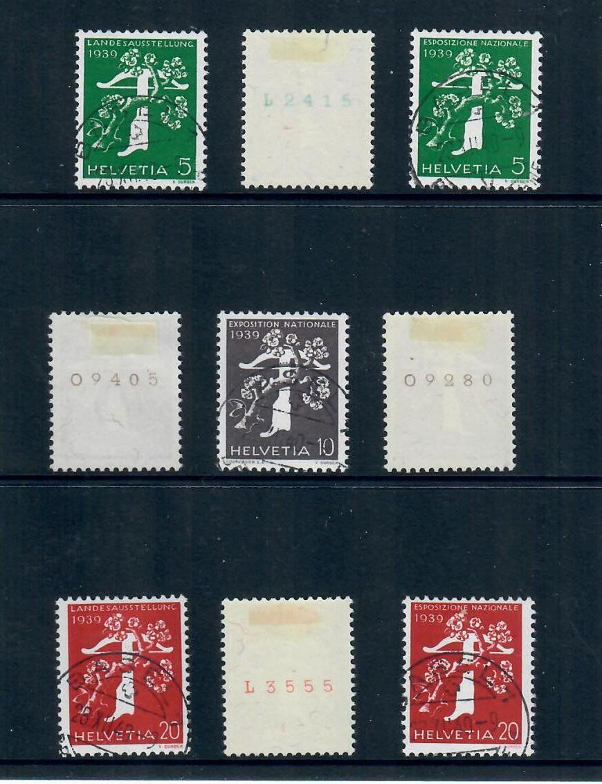 Tutti i francobolli: Rollenmarken 1939 gestempelt mit Nummern – Usato da Utzigen venduto da a8b9c0